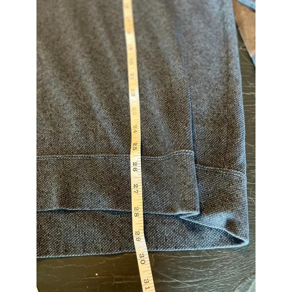 Mens Gray Quarter Zip‎ Pullover Sweater with Elbow Patches